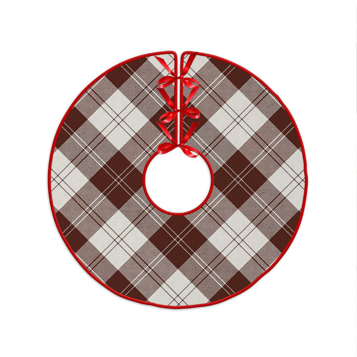Erskine Burgundy Clan Badge Tartan Christmas Tree Skirt