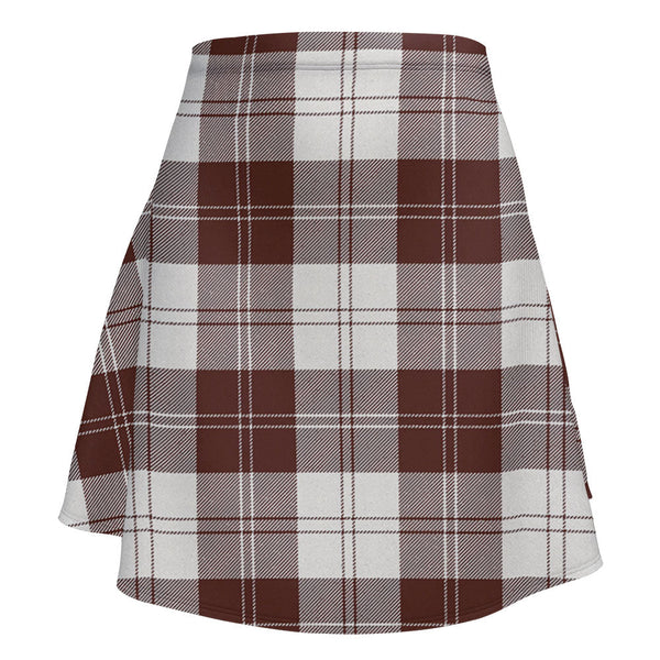 Erskine Burgundy Clan Badge Tartan Flared Skirt