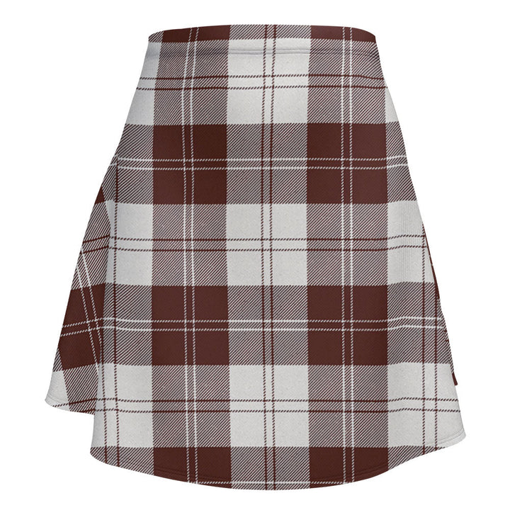 Erskine Burgundy Clan Badge Tartan Flared Skirt