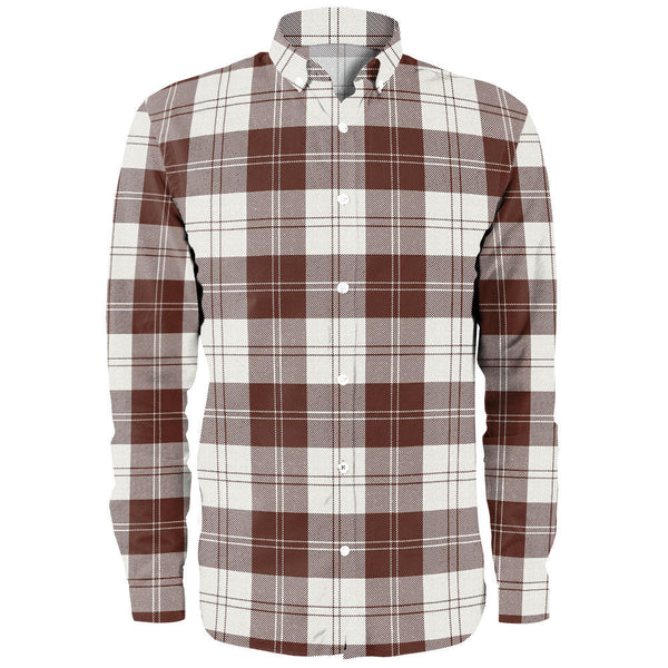 Erskine Burgundy Clan Badge Tartan Long Sleeve Shirt