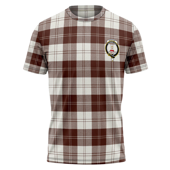 Erskine Burgundy Clan Badge Tartan T-Shirt
