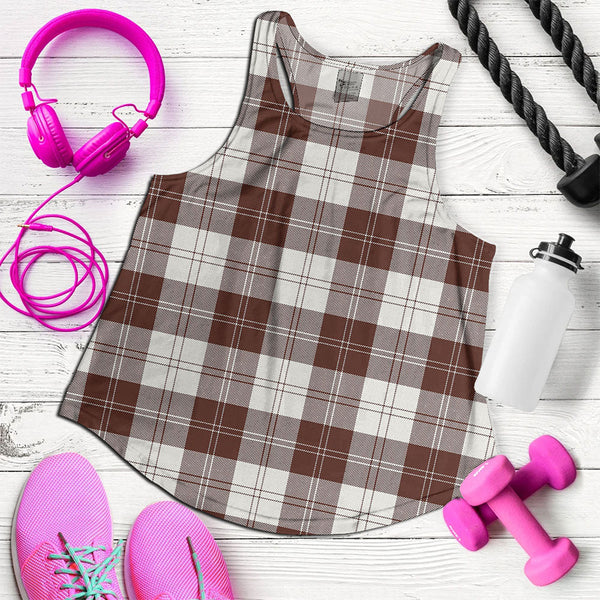 Erskine Burgundy Clan Badge Tartan Women Racerback Tank Top