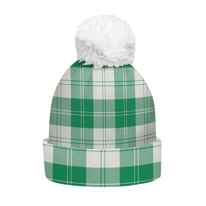Erskine Green Clan Badge Tartan Bobble Beanie Hat