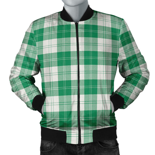 Erskine Green Clan Badge Tartan Bomber Jacket