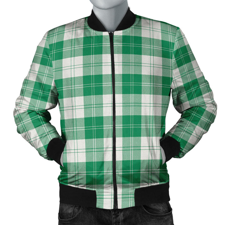 Erskine Green Clan Badge Tartan Bomber Jacket