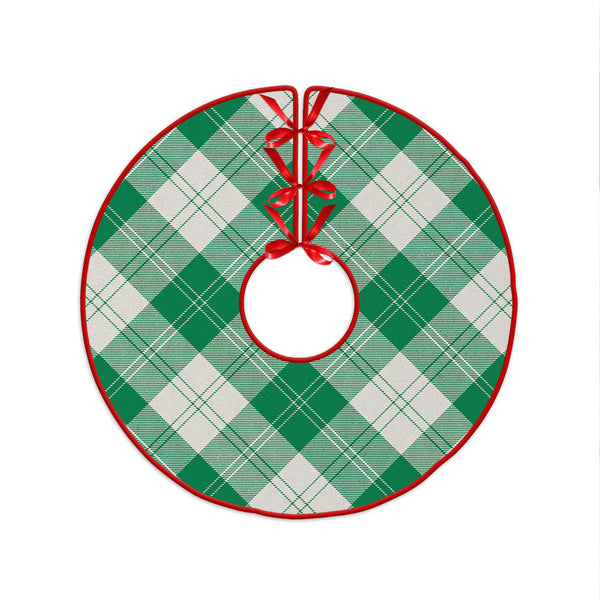 Erskine Green Clan Badge Tartan Christmas Tree Skirt