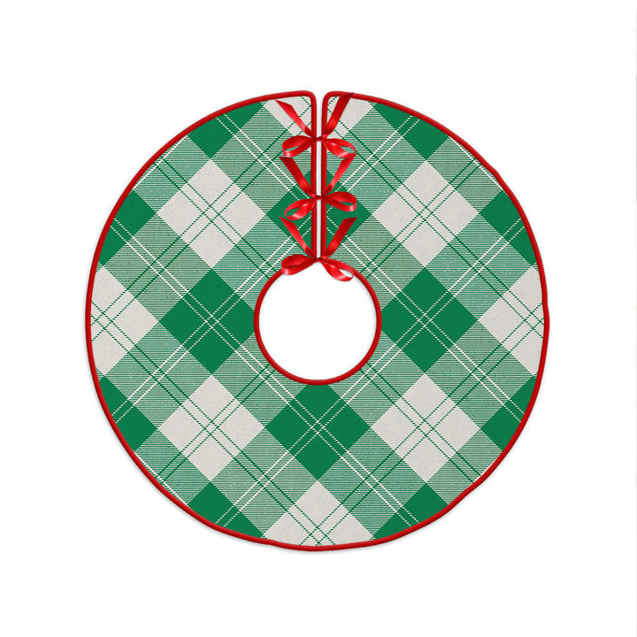 Erskine Green Clan Badge Tartan Christmas Tree Skirt