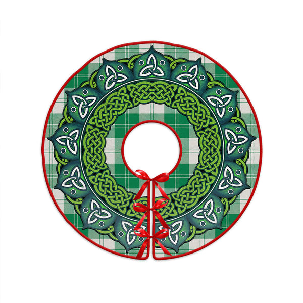 Erskine Green Clan Badge Tartan Christmas Tree Skirt Heritage Holiday Decor
