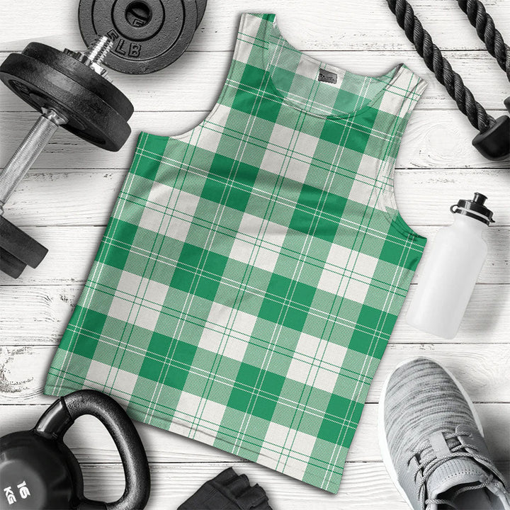 Erskine Green Clan Badge Tartan Men Tank Top