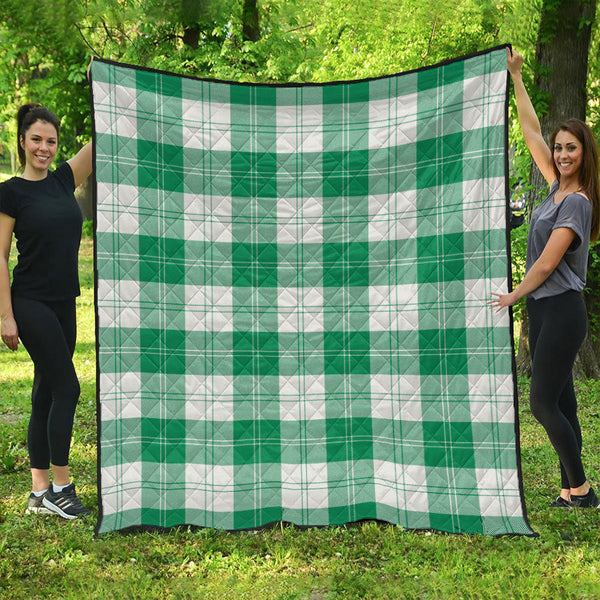 Erskine Green Clan Badge Tartan Premium Quilt