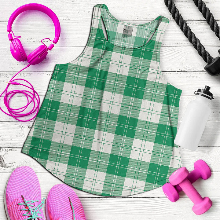 Erskine Green Clan Badge Tartan Women Racerback Tank Top