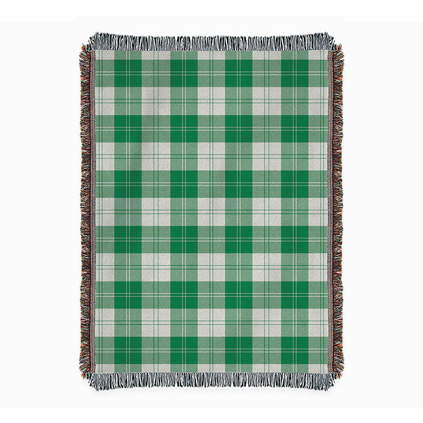 Erskine Green Clan Badge Tartan Woven Blanket