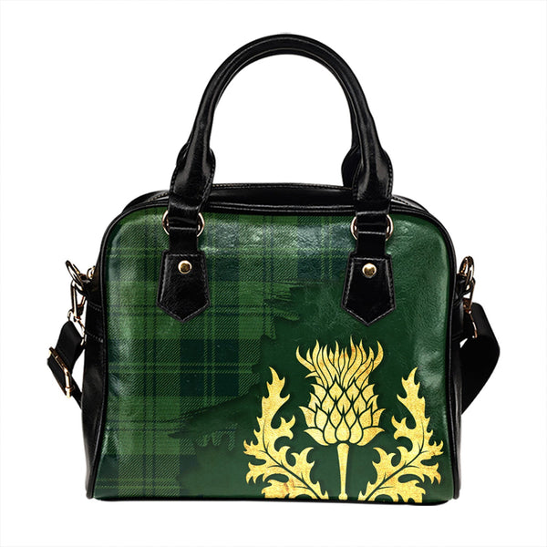 Erskine Hunting Modern Tartan Shoulder Handbag Thistle Oldest Style