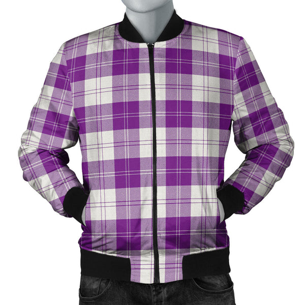 Erskine Purple Clan Badge Tartan Bomber Jacket