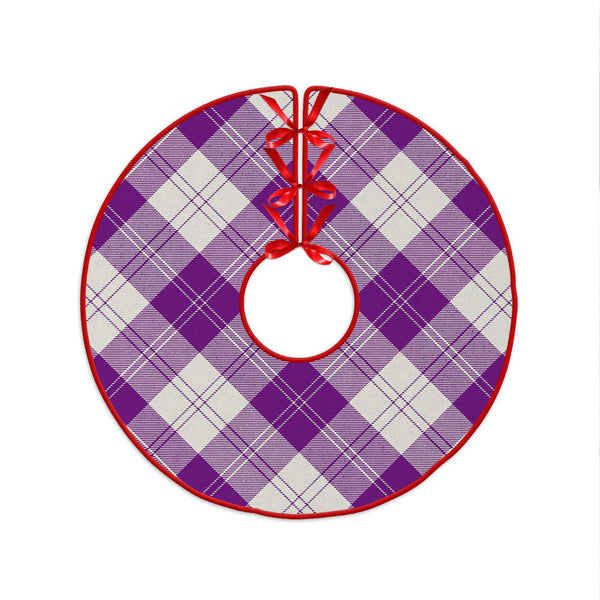Erskine Purple Clan Badge Tartan Christmas Tree Skirt