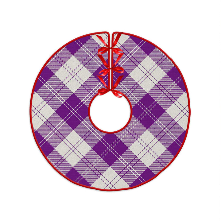 Erskine Purple Clan Badge Tartan Christmas Tree Skirt