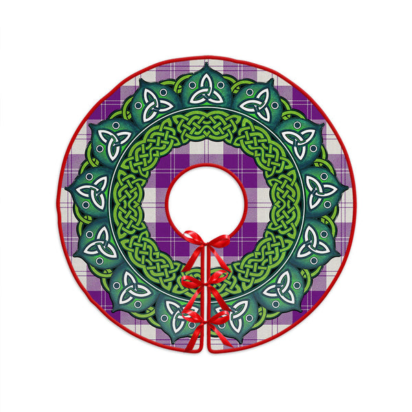 Erskine Purple Clan Badge Tartan Christmas Tree Skirt Heritage Holiday Decor