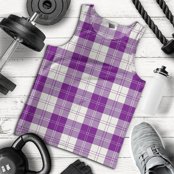 Erskine Purple Clan Badge Tartan Men Tank Top