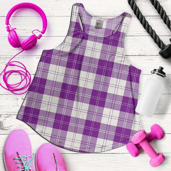 Erskine Purple Clan Badge Tartan Women Racerback Tank Top
