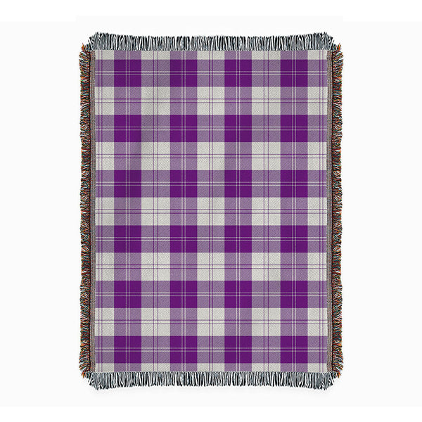 Erskine Purple Clan Badge Tartan Woven Blanket