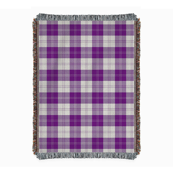 Erskine Purple Clan Badge Tartan Woven Blanket