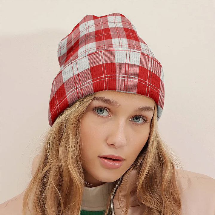 Erskine Red Clan Badge Tartan Knitted Beanie