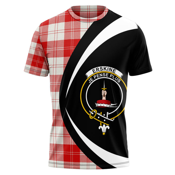 Erskine Red Clan Badge Tartan T-Shirt Circle Style Personalized