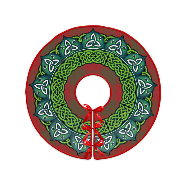Erskine Weathered Clan Badge Tartan Christmas Tree Skirt Heritage Holiday Decor