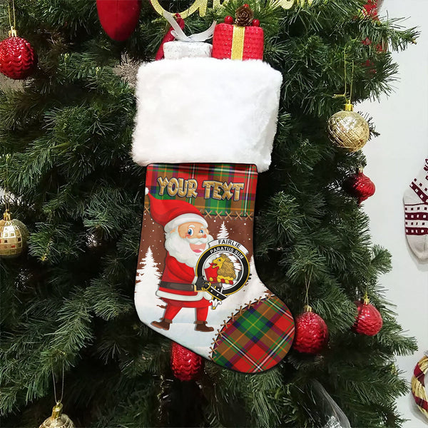 Fairlie Modern Clan Badge Tartan Christmas Stocking Holiday Blessings Merry Christmas Joy