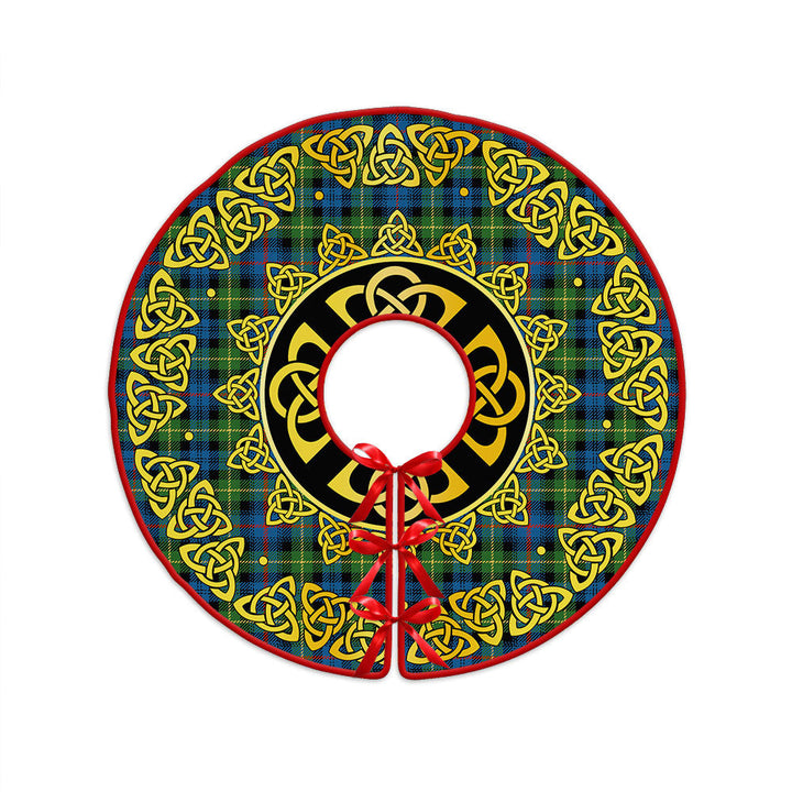 Farquharson Ancient Clan Badge Tartan Christmas Tree Skirt Golden Celtic Heritage