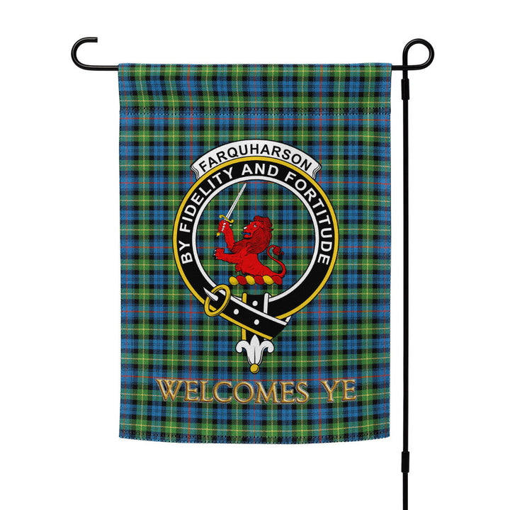 Farquharson Ancient Clan Badge Tartan Garden Flag