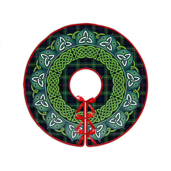 Farquharson Modern Clan Badge Tartan Christmas Tree Skirt Heritage Holiday Decor