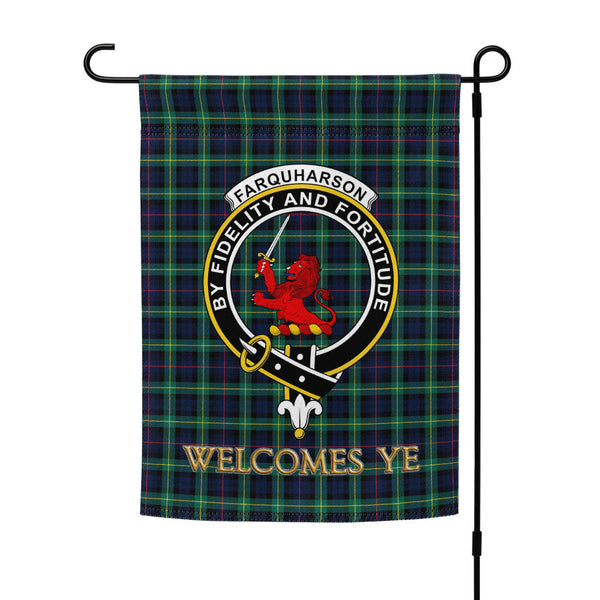 Farquharson Modern Clan Badge Tartan Garden Flag