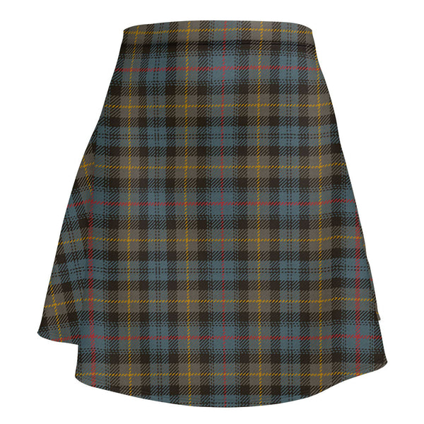 Farquharson Weathered Clan Badge Tartan Flared Skirt