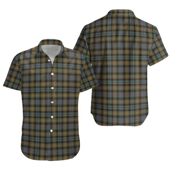 Farquharson Weathered Clan Badge Tartan Short Sleeve Shirt