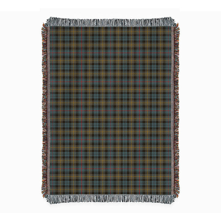 Farquharson Weathered Clan Badge Tartan Woven Blanket