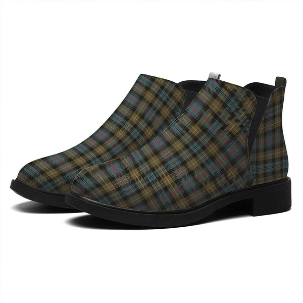 Farquharson Weathered Tartan Flat Ankle Boots