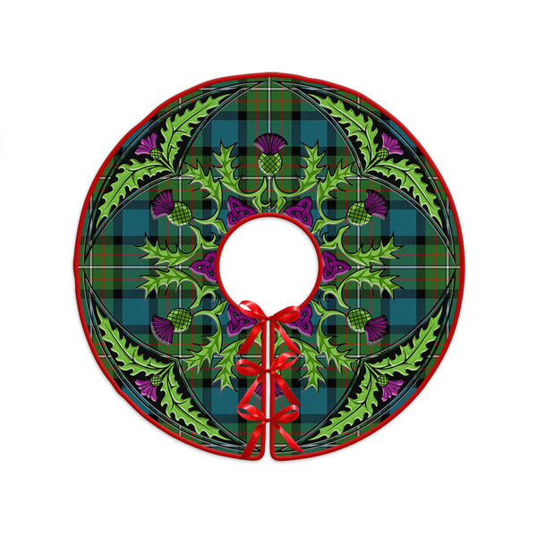 Ferguson Ancient Clan Badge Tartan Christmas Tree Skirt Scottish Thistle Design