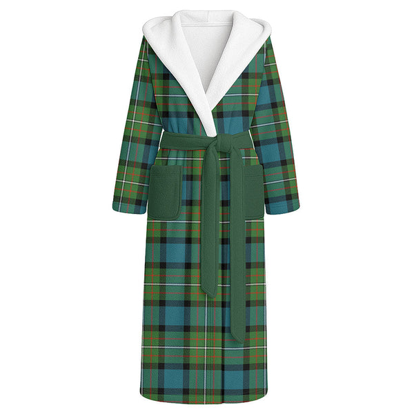 Ferguson Ancient Clan Badge Tartan Flannel Hooded Bathrobe