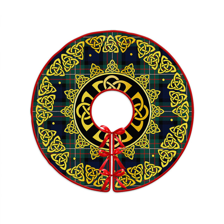 Ferguson Modern Clan Badge Tartan Christmas Tree Skirt Golden Celtic Heritage