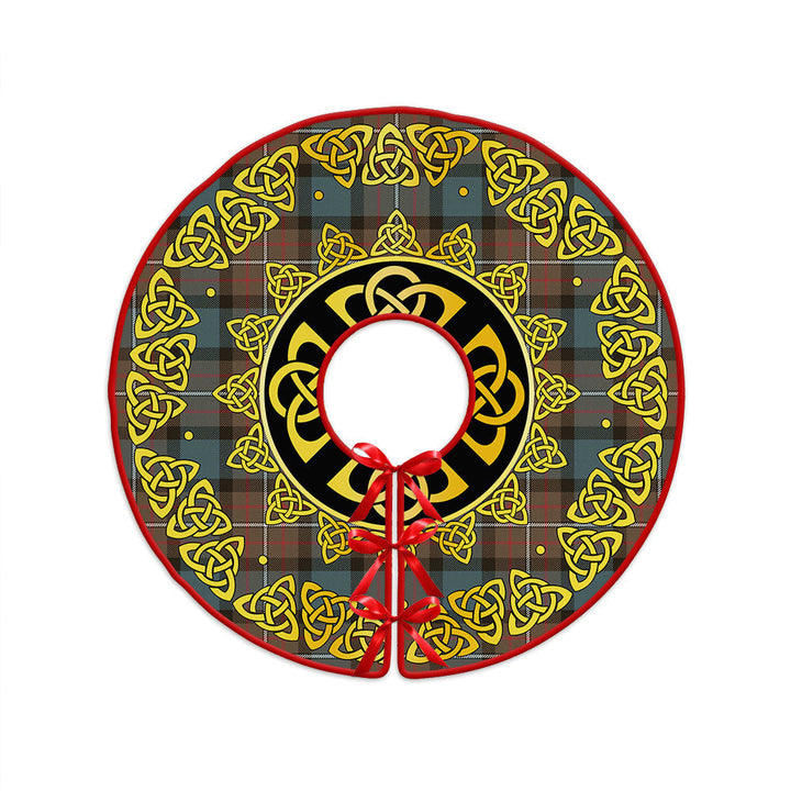 Ferguson Weathered Clan Badge Tartan Christmas Tree Skirt Golden Celtic Heritage