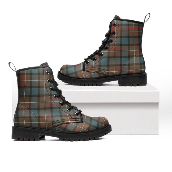 Ferguson Weathered Clan Badge Tartan Leather Boots