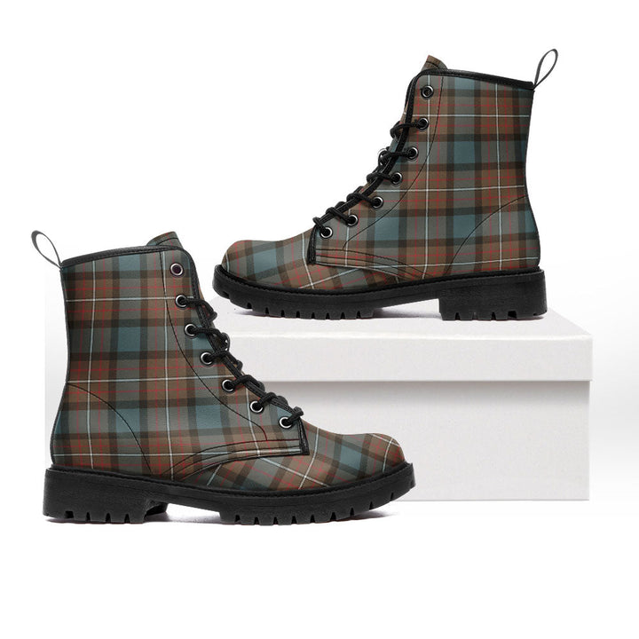 Ferguson Weathered Clan Badge Tartan Leather Boots