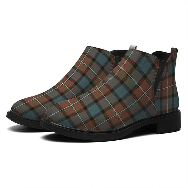 Ferguson Weathered Tartan Flat Ankle Boots