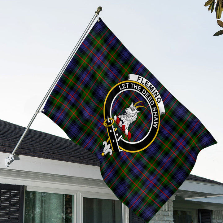 Fleming Clan Badge Tartan House Flag