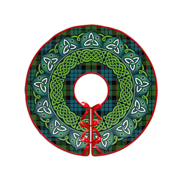 Fletcher Family Ancient Clan Badge Tartan Christmas Tree Skirt Heritage Holiday Decor