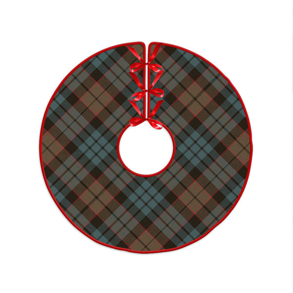 Fletcher Family Weathered Clan Badge Tartan Christmas Tree Skirt