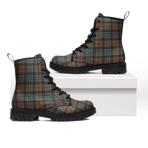Fletcher Family Weathered Clan Badge Tartan Leather Boots