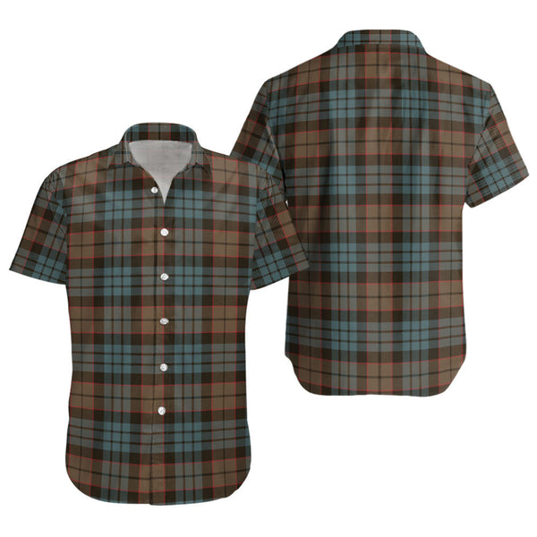 Fletcher Family Weathered Clan Badge Tartan Short Sleeve Shirt