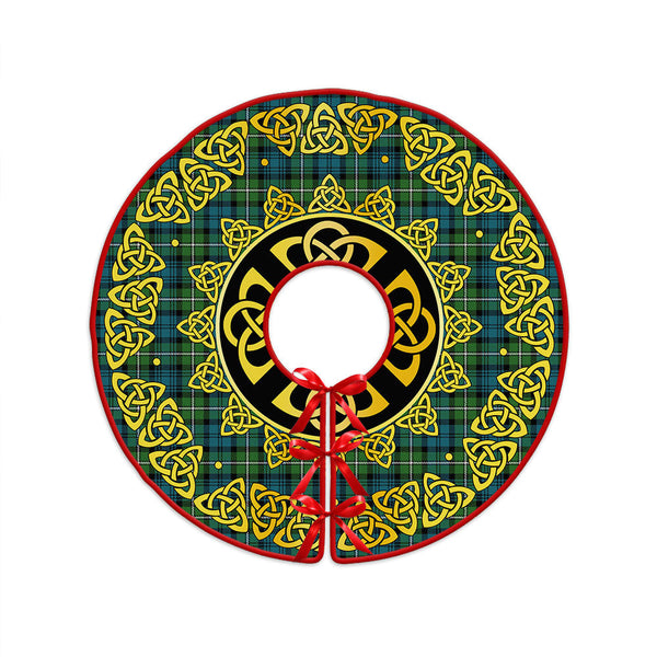 Forbes Ancient Clan Badge Tartan Christmas Tree Skirt Golden Celtic Heritage